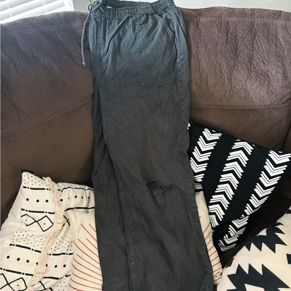 Aerie WOMENS Charcoal Cargo Pants